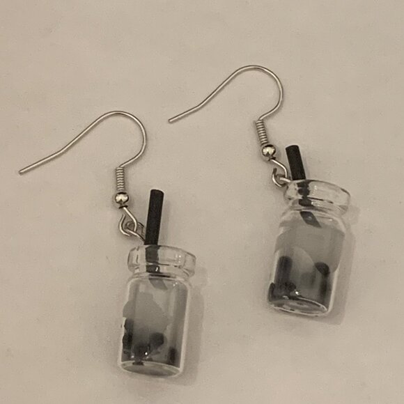 Milk Shake Earring, Drink Earring, Funny Food Earring, Gift Idea, Shake Earring - Picture 2 of 5